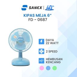 DESK FAN SANEX 6INC FD 0687