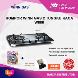 KOMPOR WINN GAS 2 TUNGKU KACA W888
