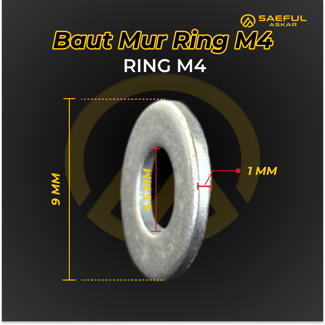 Baut Mur Ring M4