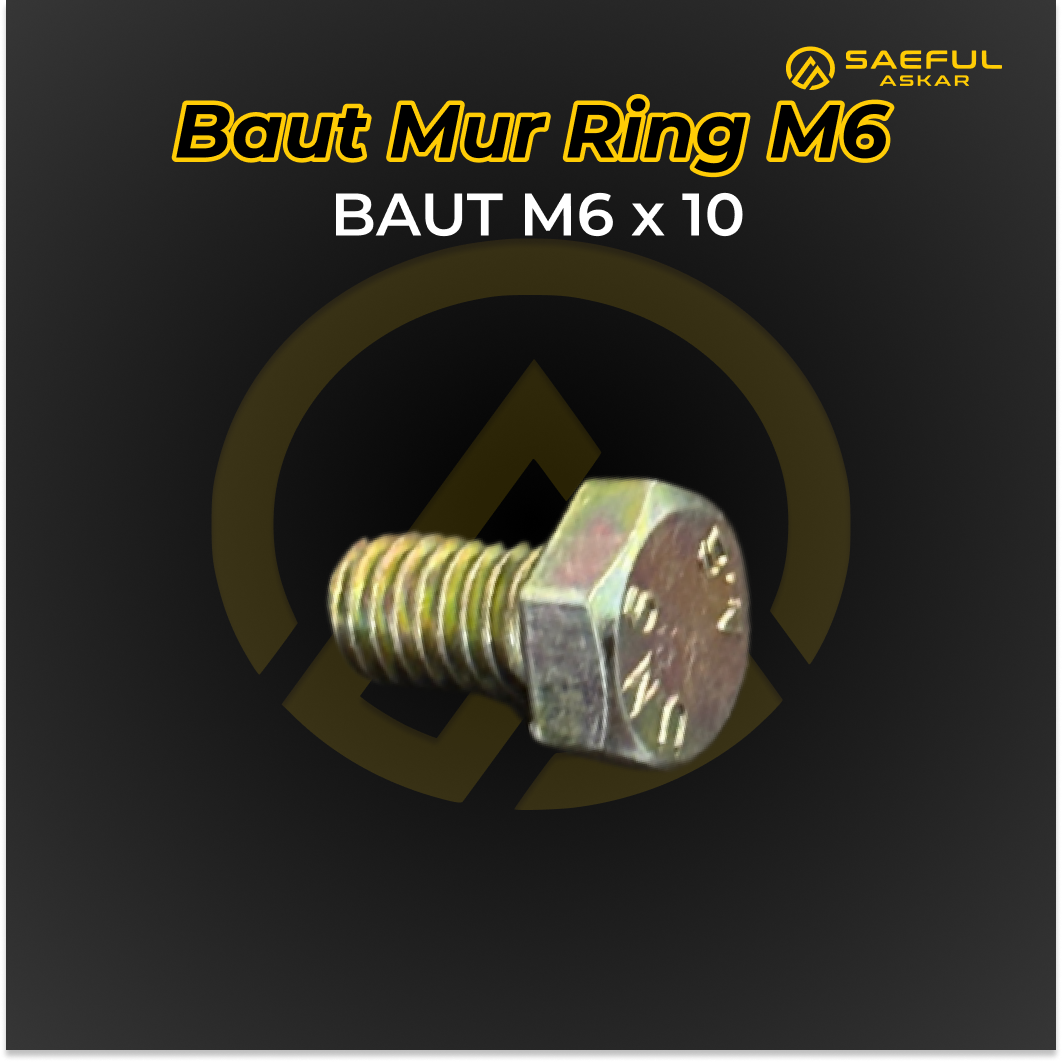 Baut Mur Ring M6