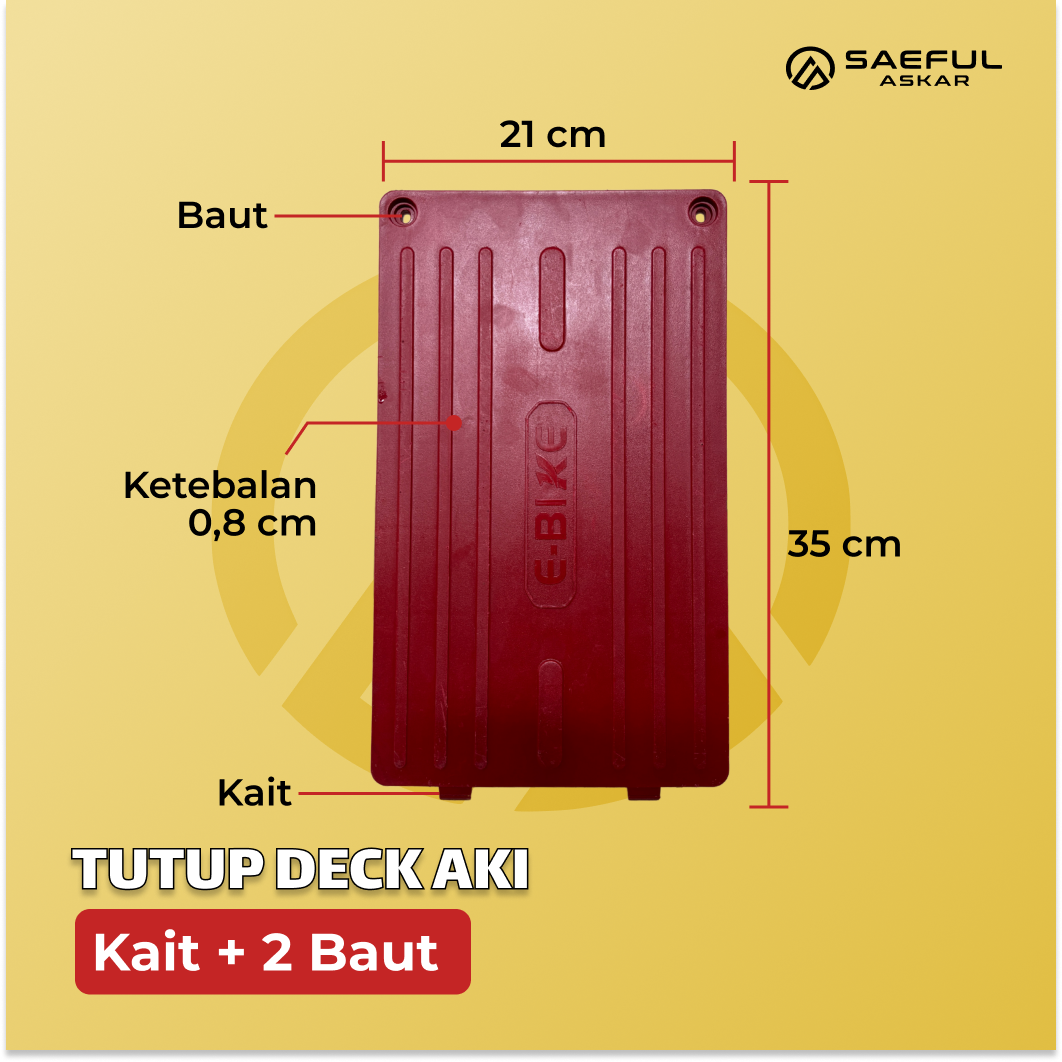 Tutup Baterai Deck Sepeda Listrik