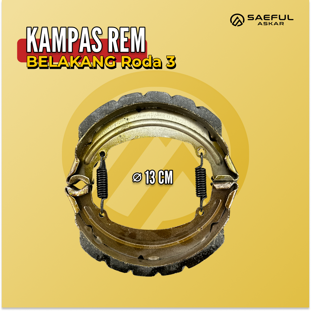Kampas Rem Belakang Roda 3