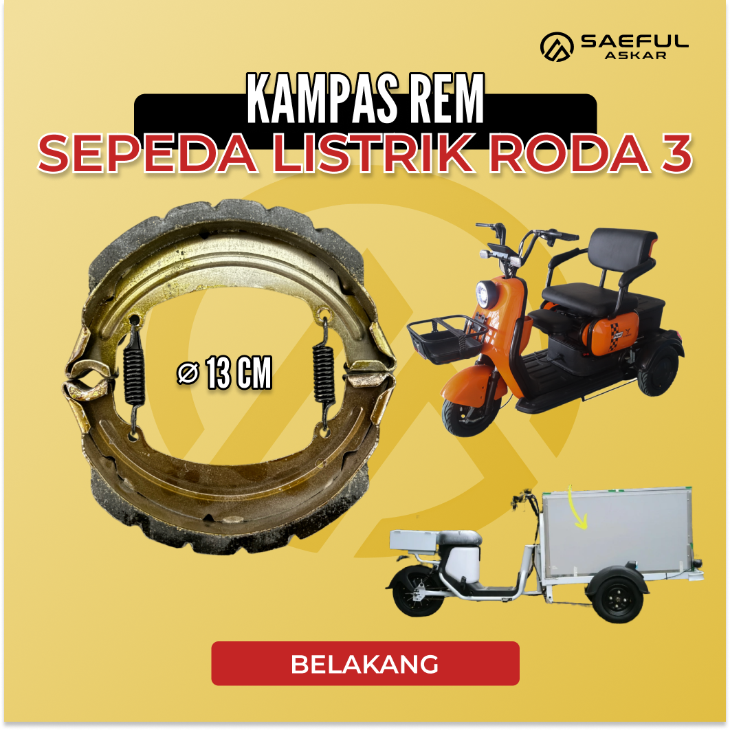 Kampas Rem Belakang Roda 3