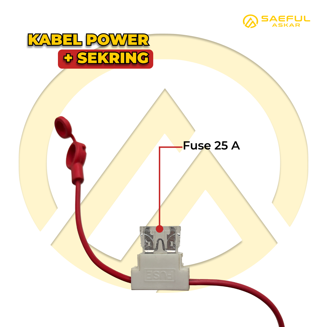 Kabel Power + Sekring