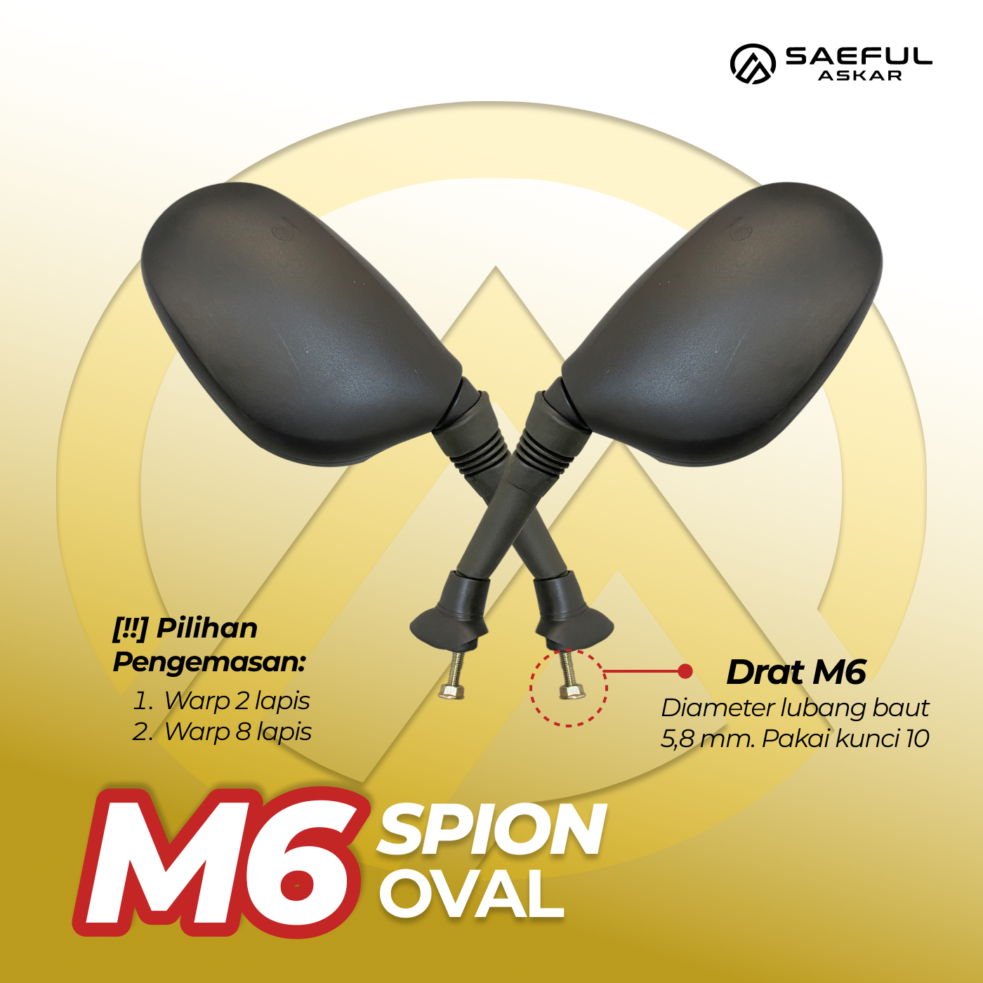 [BUNDLING] Kaca Spion + Bubble 8 Lapis