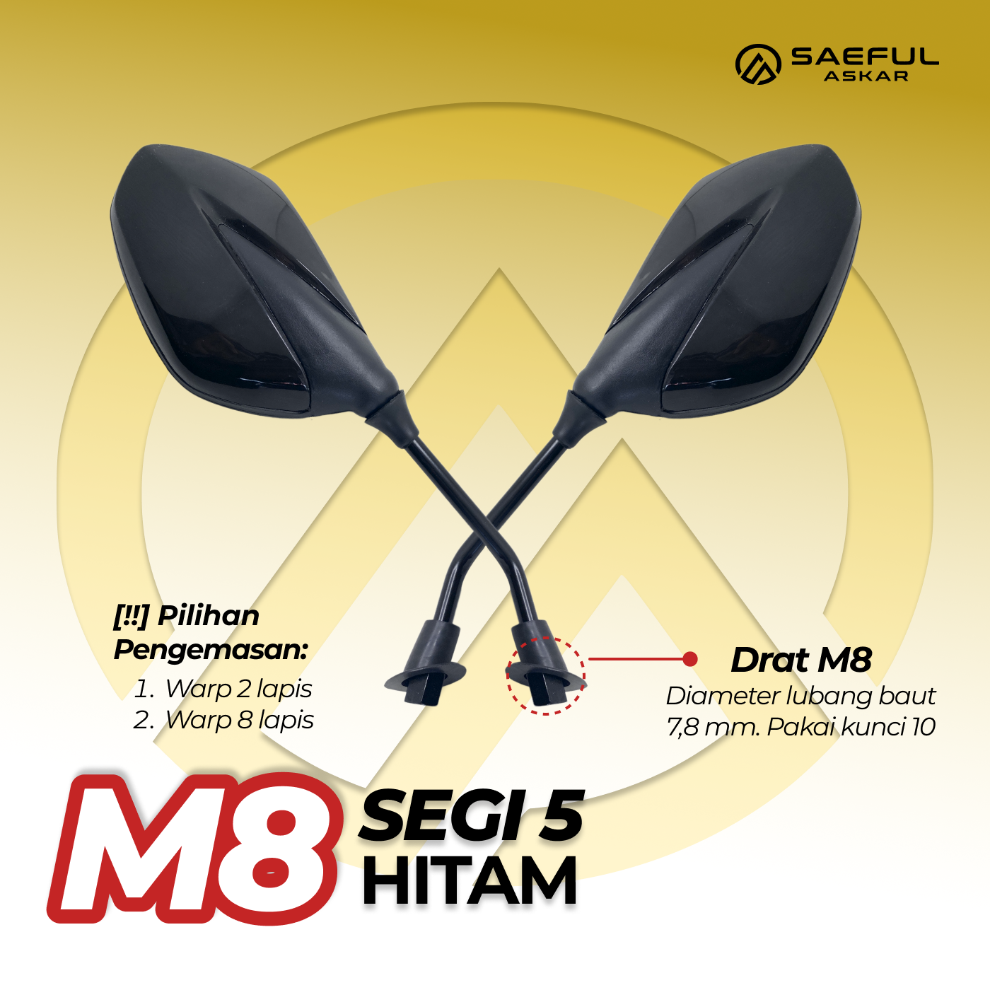 [BUNDLING] Kaca Spion + Bubble 8 Lapis