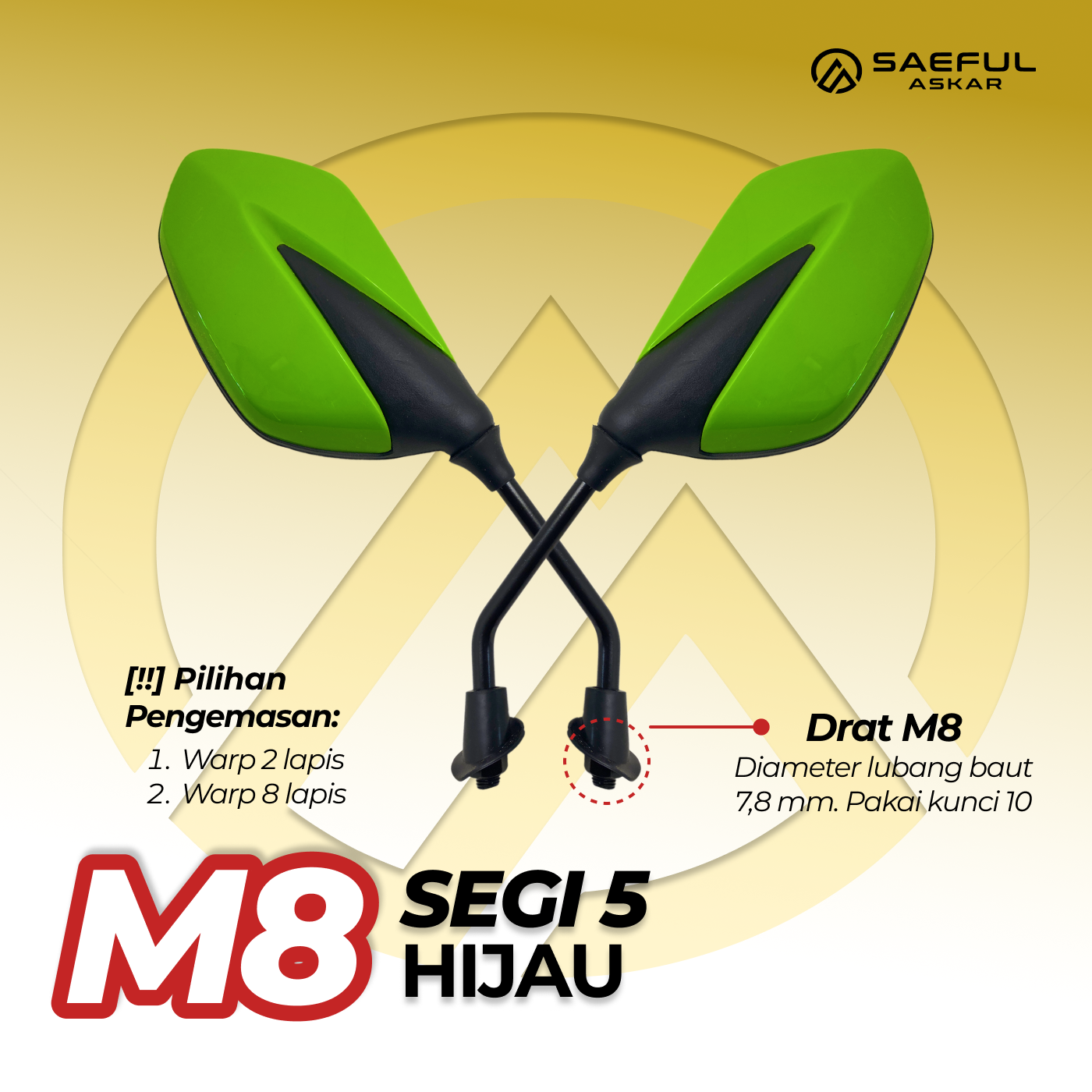 [BUNDLING] Kaca Spion + Bubble 8 Lapis
