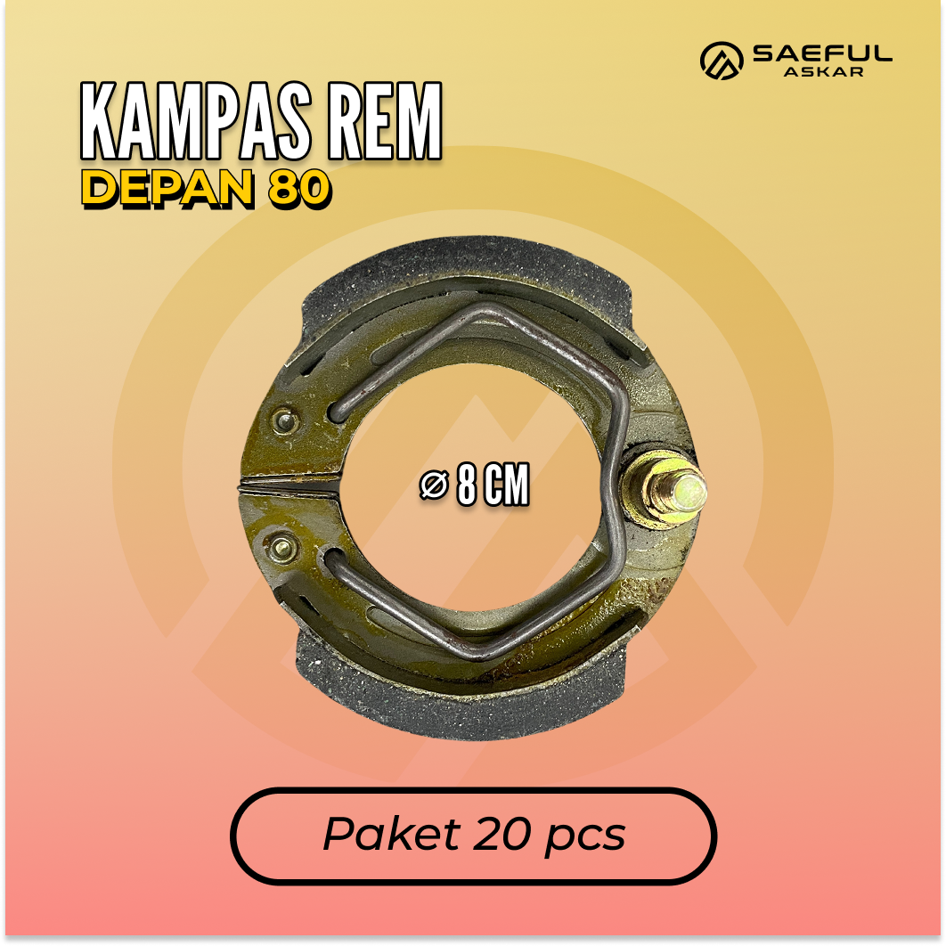 [Dus] Kampas Rem Belakang 80 - 20pcs