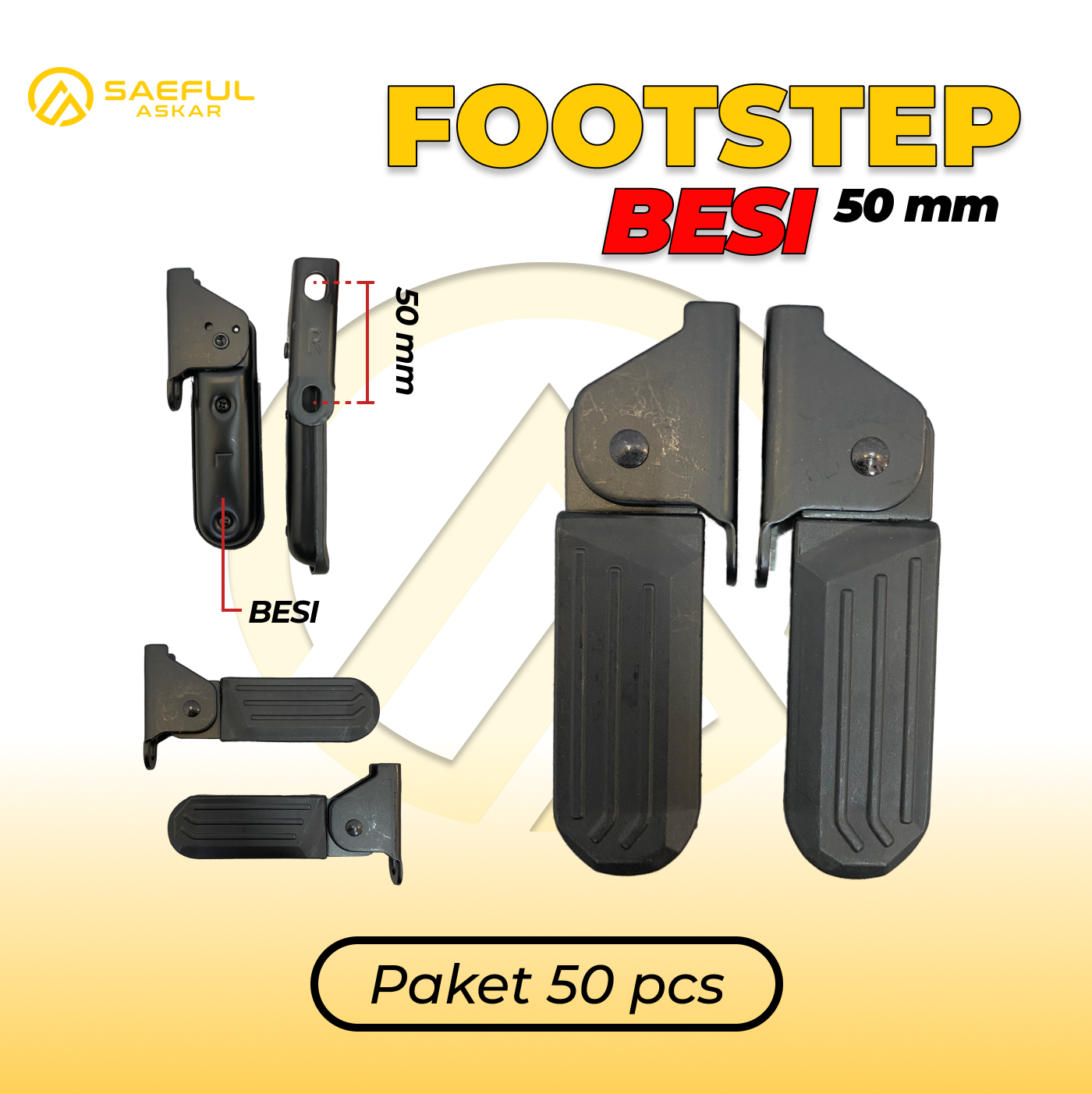 [Dus] Foot Step Depan Lipat - 50-100pcs