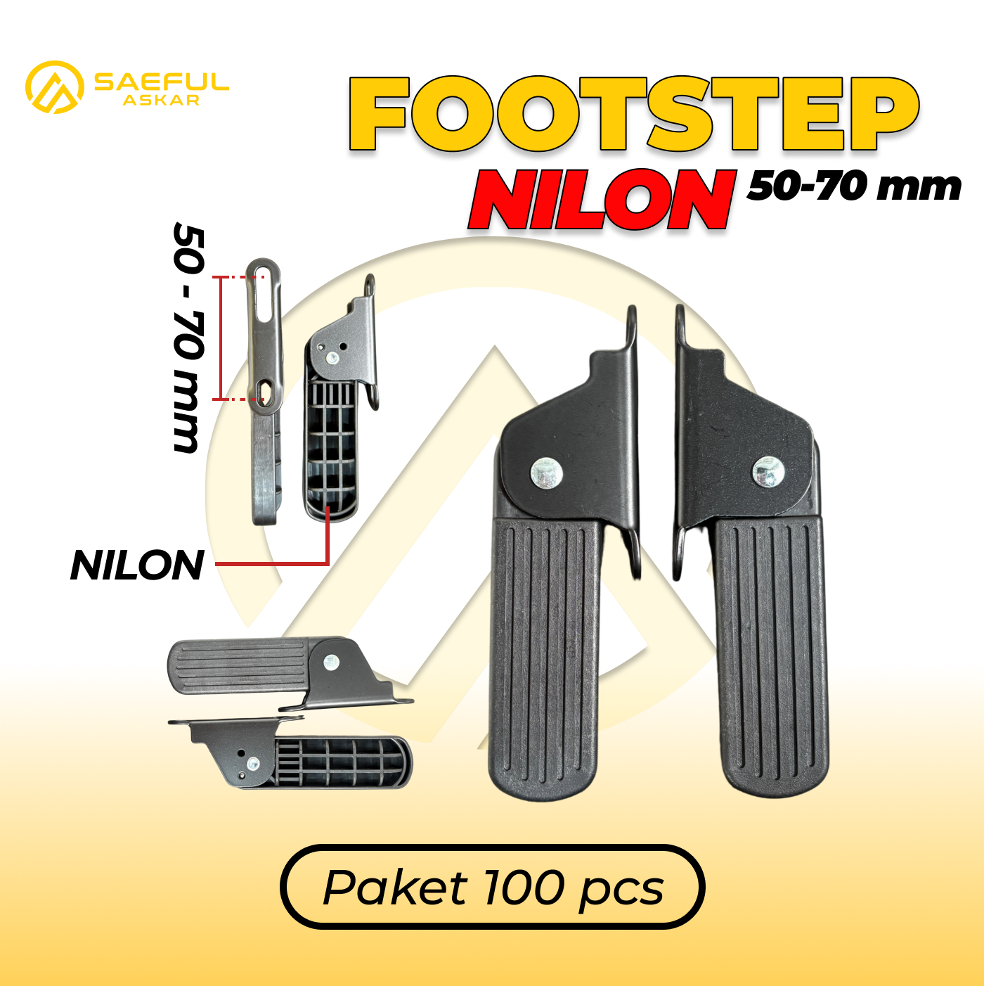 [Dus] Foot Step Depan Lipat - 50-100pcs