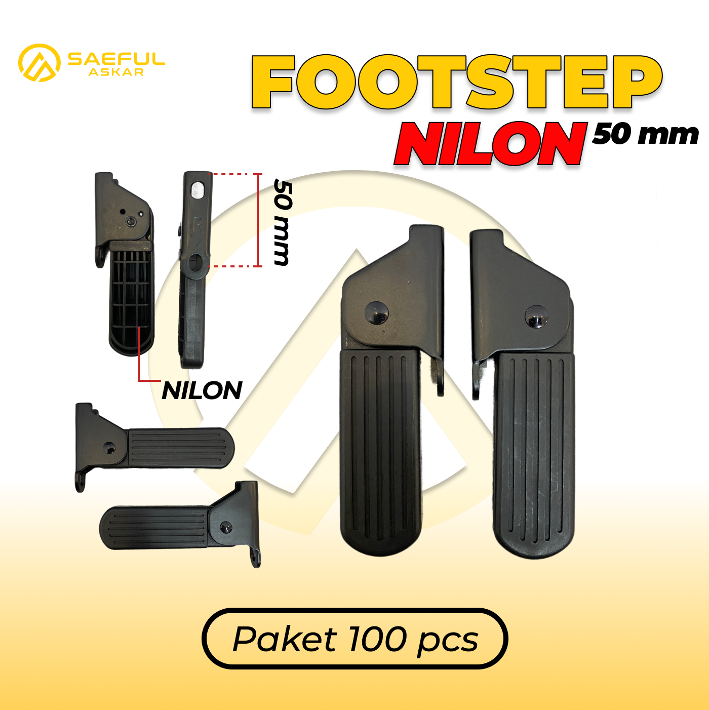 [Dus] Foot Step Depan Lipat - 50-100pcs