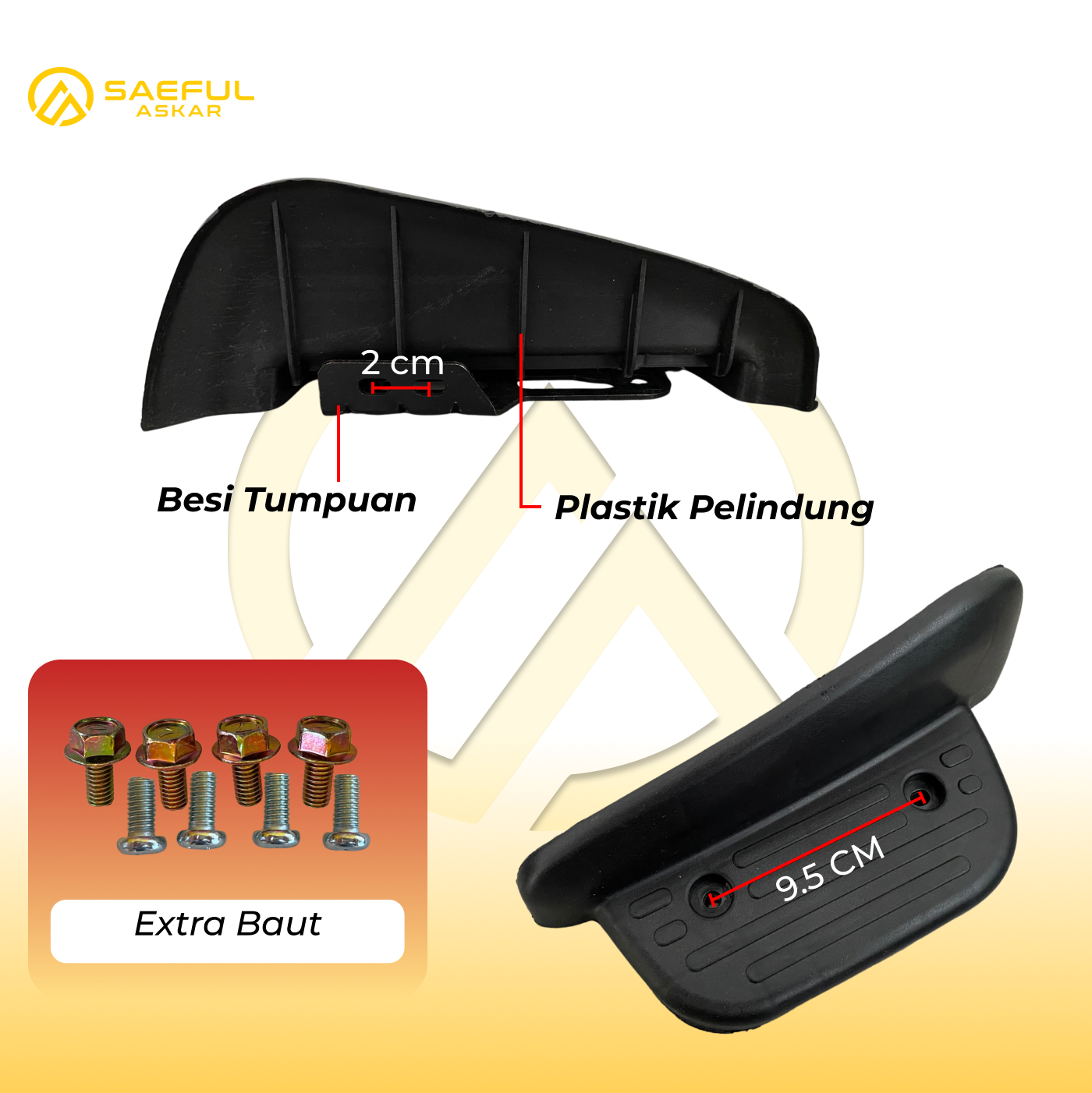 [++Baut] Foot Step Belakang Besi + Cover