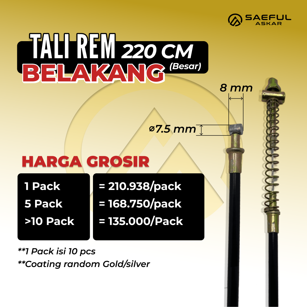 [Dus] 220cm Tali Rem KB - 10 pcs