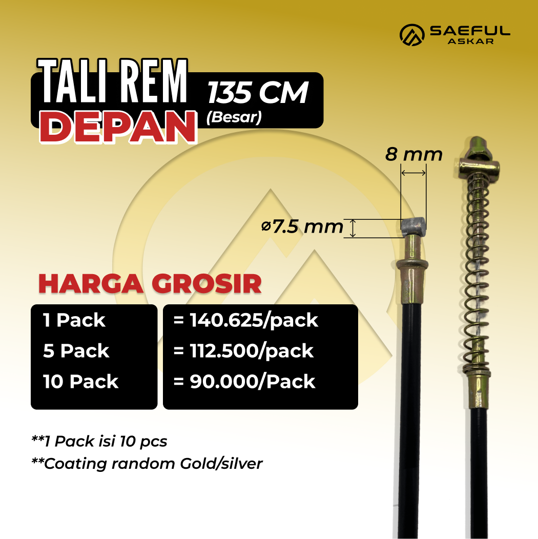 [Dus] 135cm Tali Rem KB - 10pcs