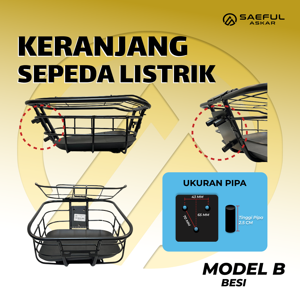 Keranjang Depan Besi