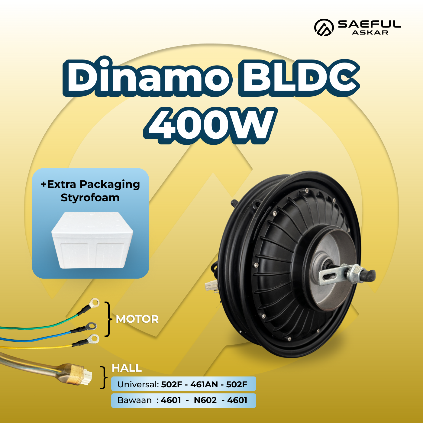 [Bundle] Dinamo BLDC 400W + Styrofoam