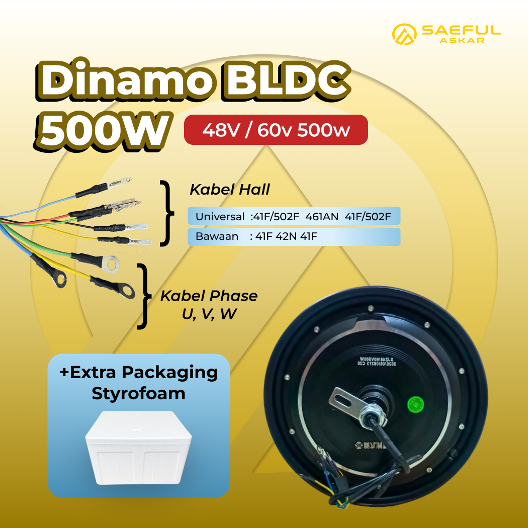 [Bundle] Dinamo BLDC 500W R14 + Styrofoam