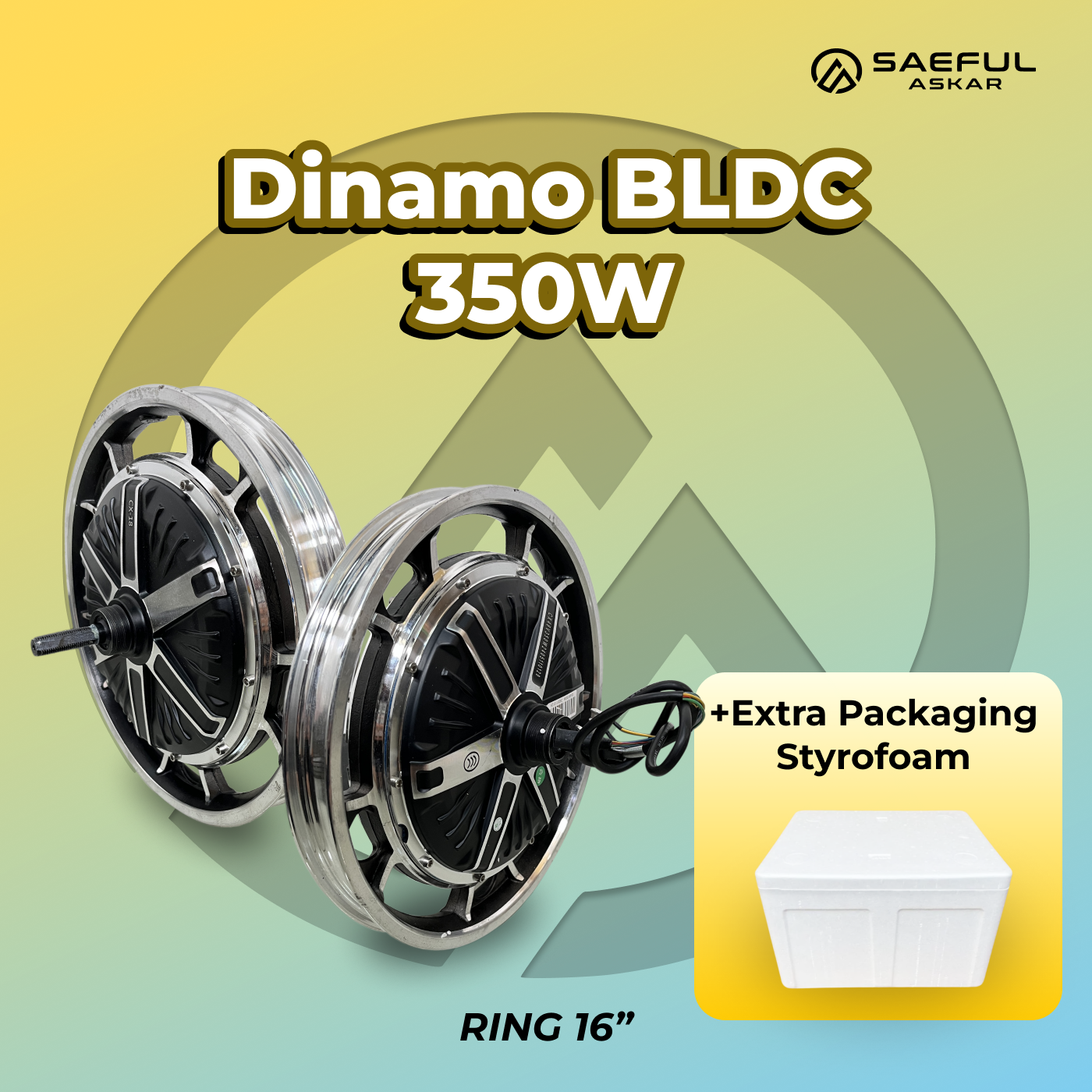 Bundle Dinamo BLDC 350W R16 + Styrofoam