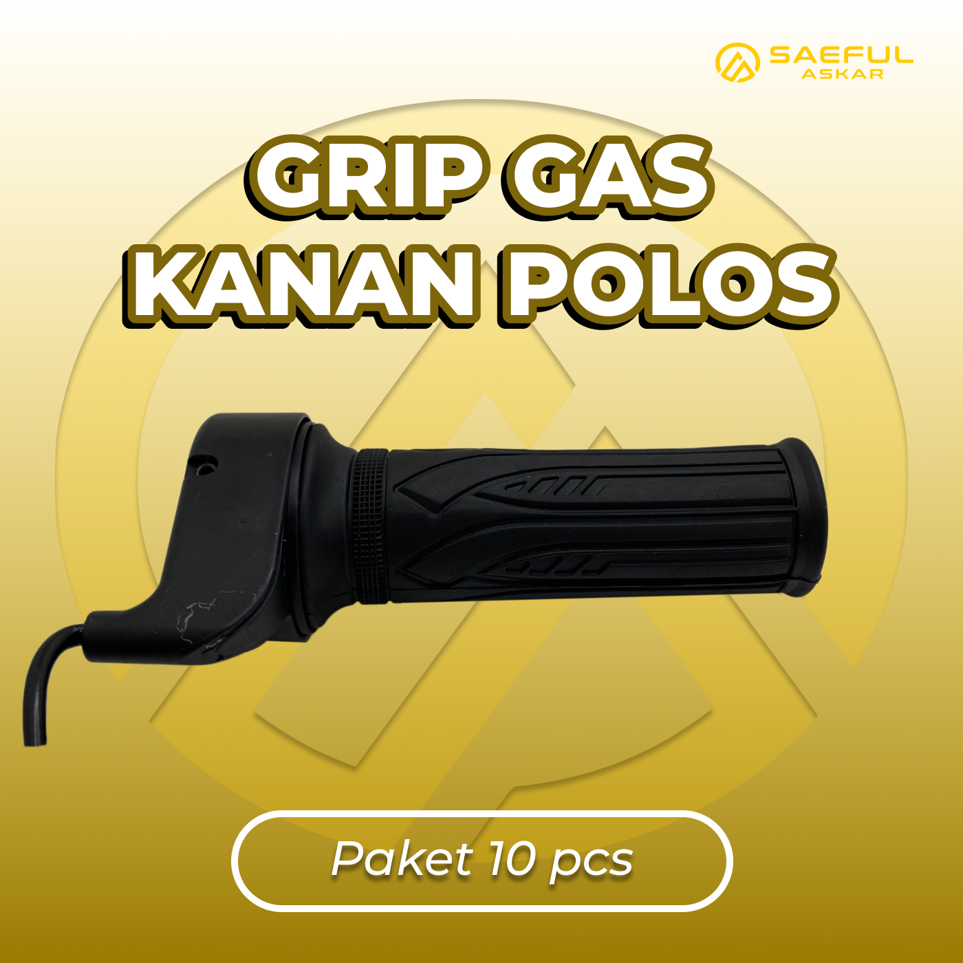 [Dus] Grip Gas Sebelah Kanan Polos - 10pcs