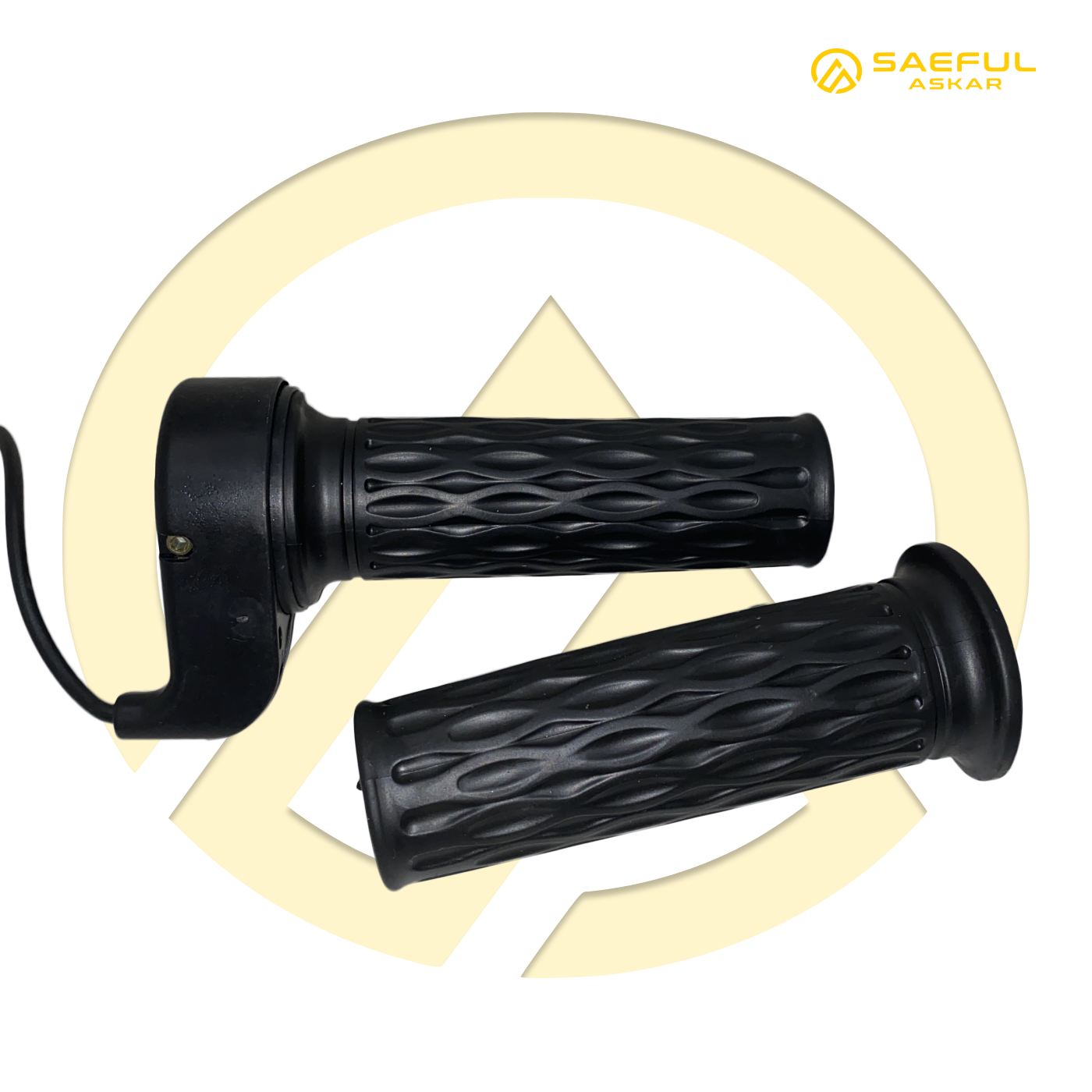 [Dus] Grip Gas Lengkap Polos Hitam SK - 10pcs