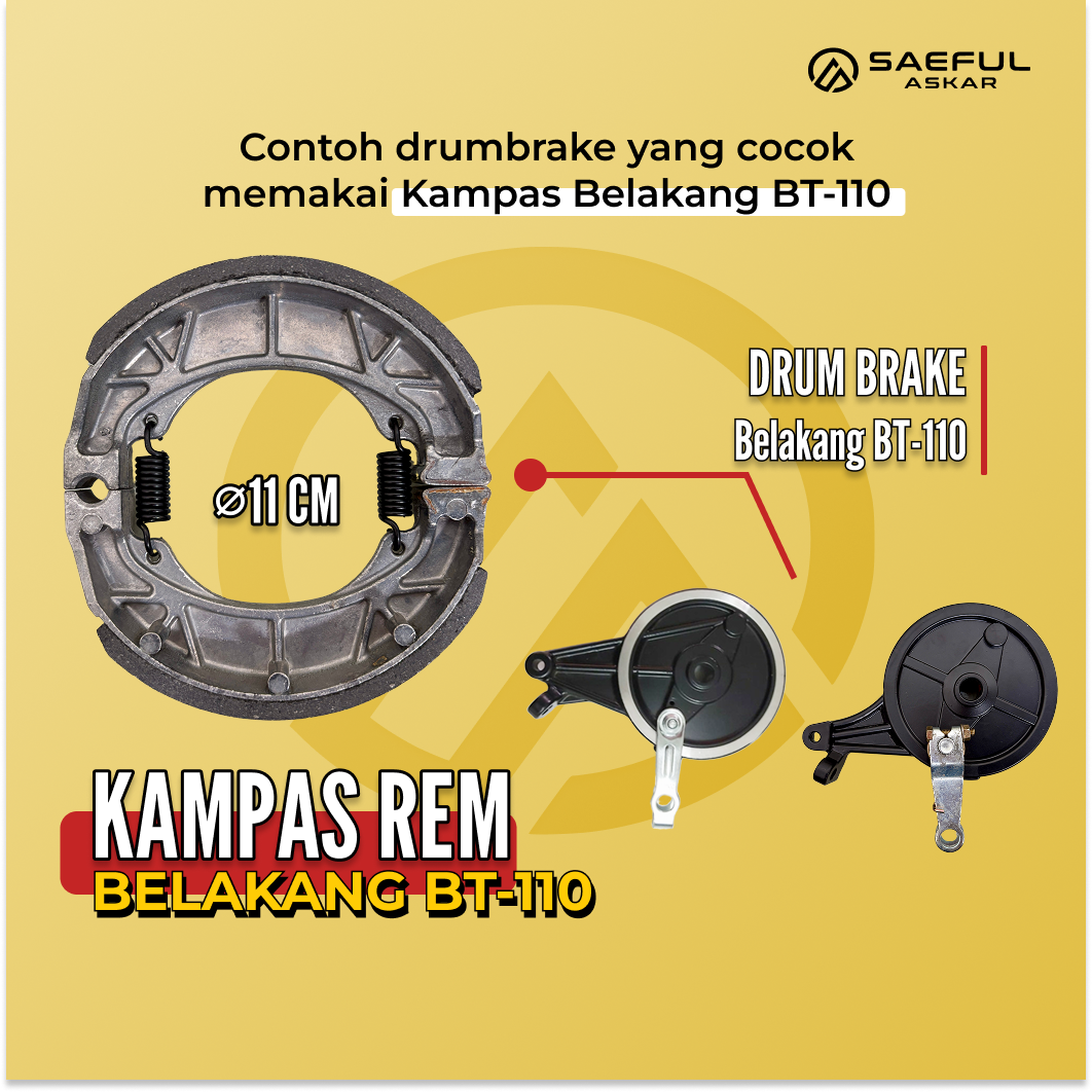 Kampas Rem Belakang BT-110/CG125 STD