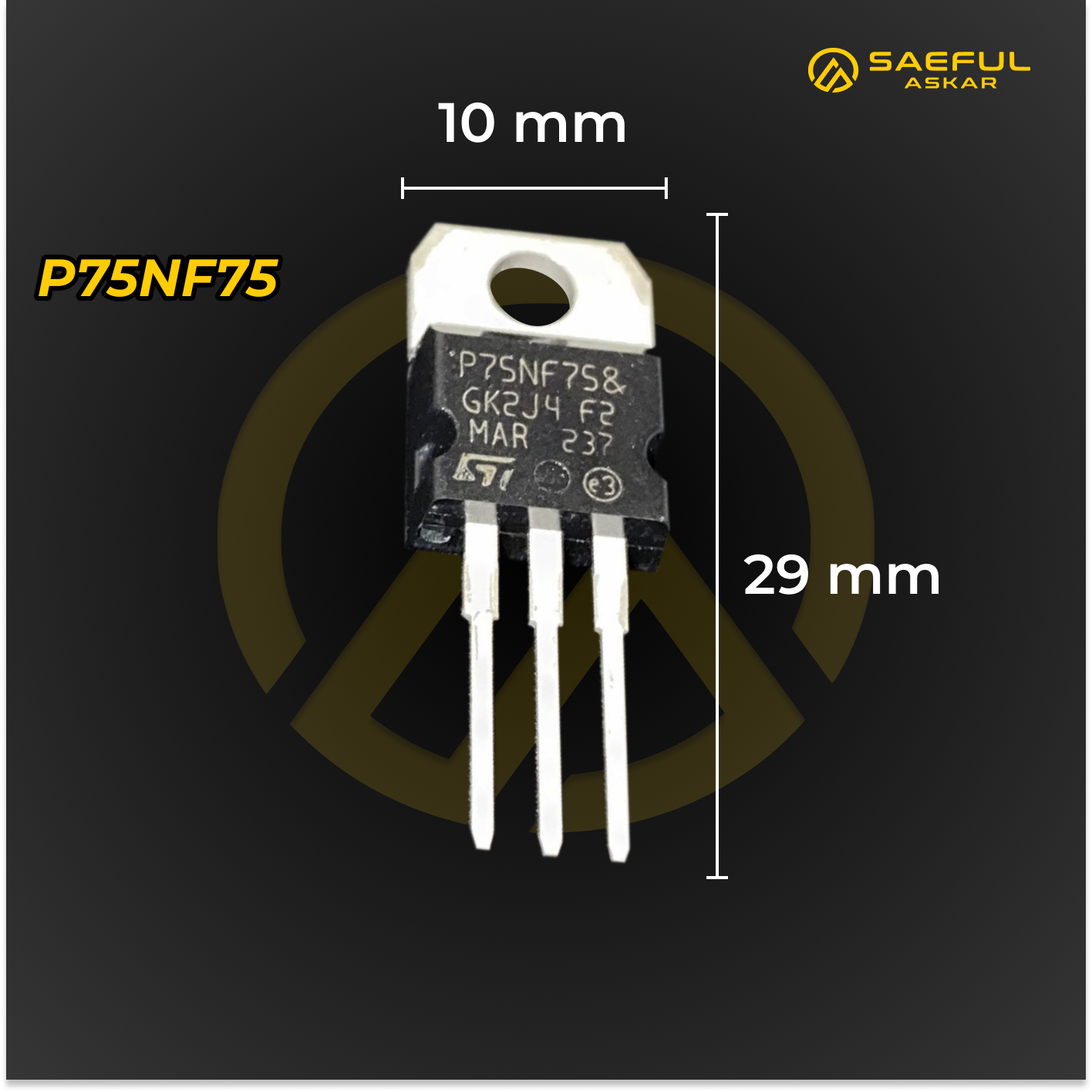 [Dus] Mosfet 75NF75 - 50pcs