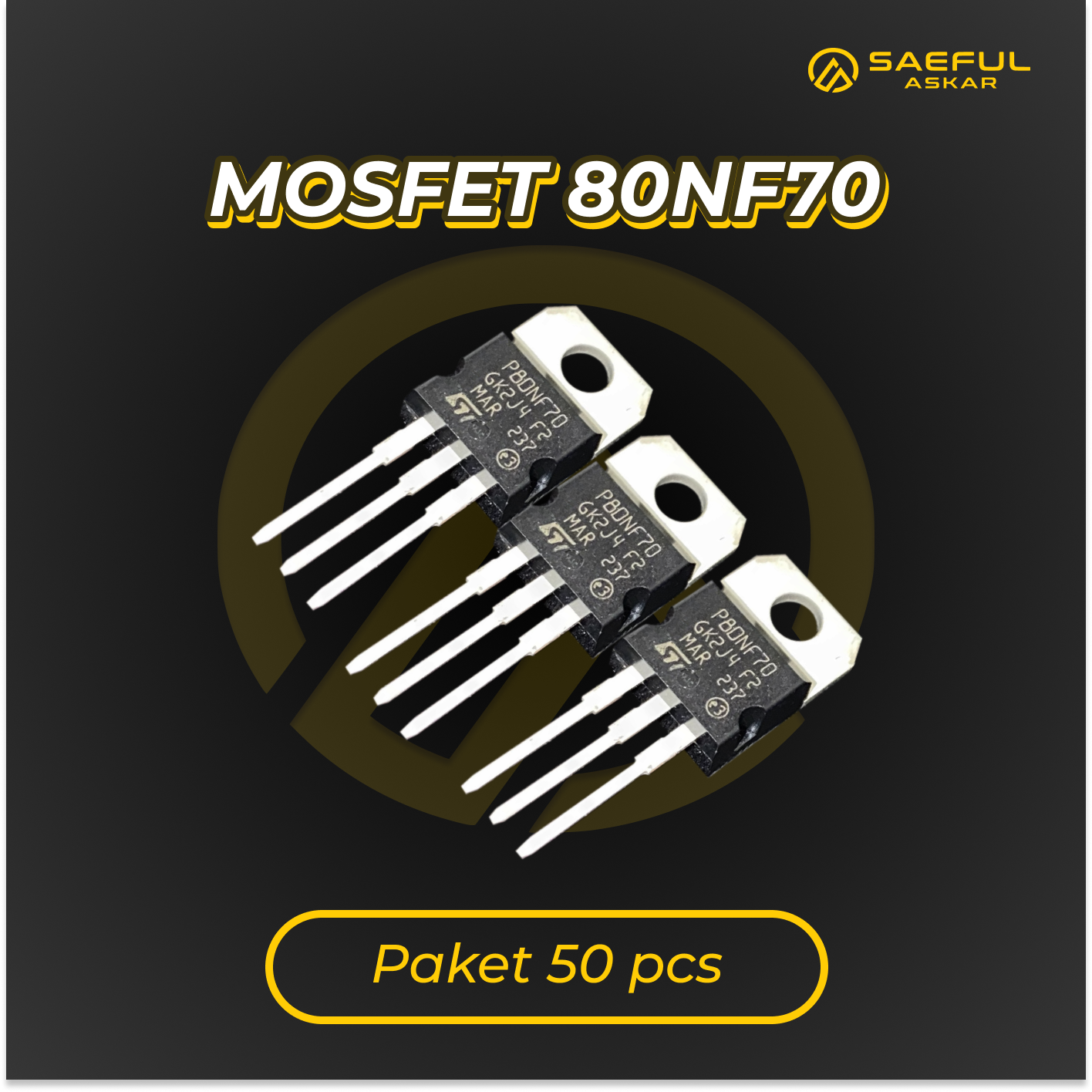 [Dus] Mosfet 80NF70 - 50pcs