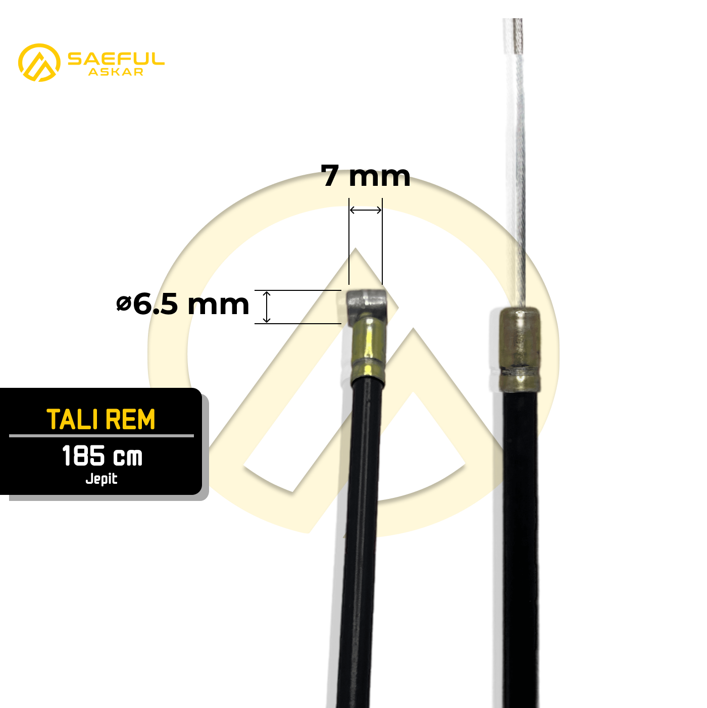 [Dus] 185cm Tali Rem KK Jepit - 10pcs