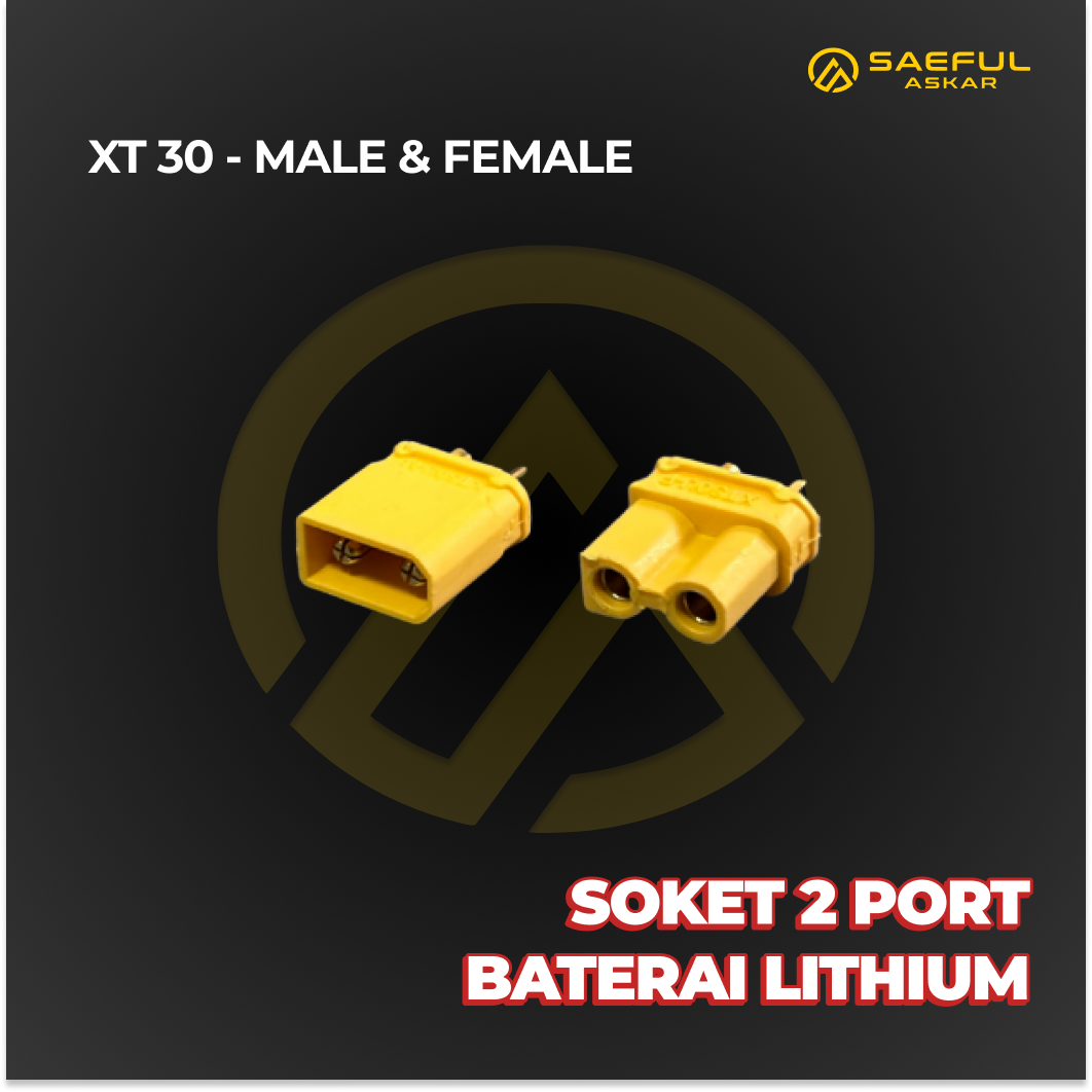 [B] Set Socket Baterai XT30 XT60 XT90 Male Female