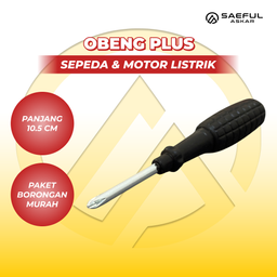 Tools Alat Kerja Obeng + kecil hitam 120mm