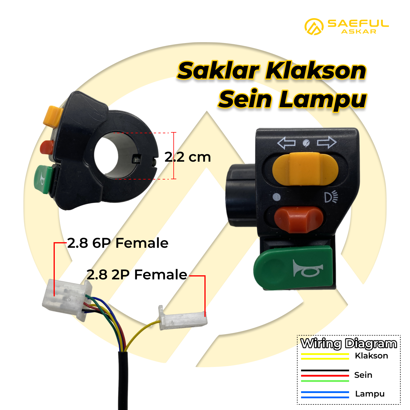 Saklar Klakson, Lampu dan Sein