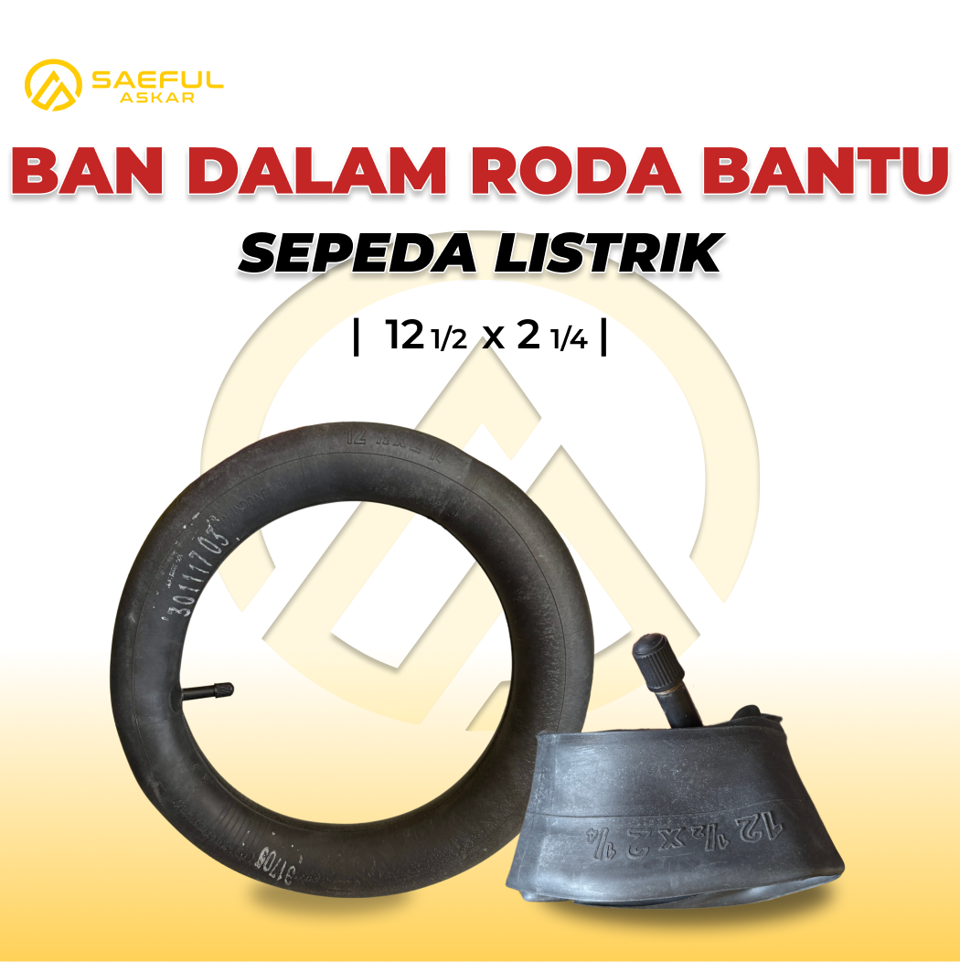 Ban Dalam 12 1/2 x 2 1/14 Pentil Lurus Roda Bantu