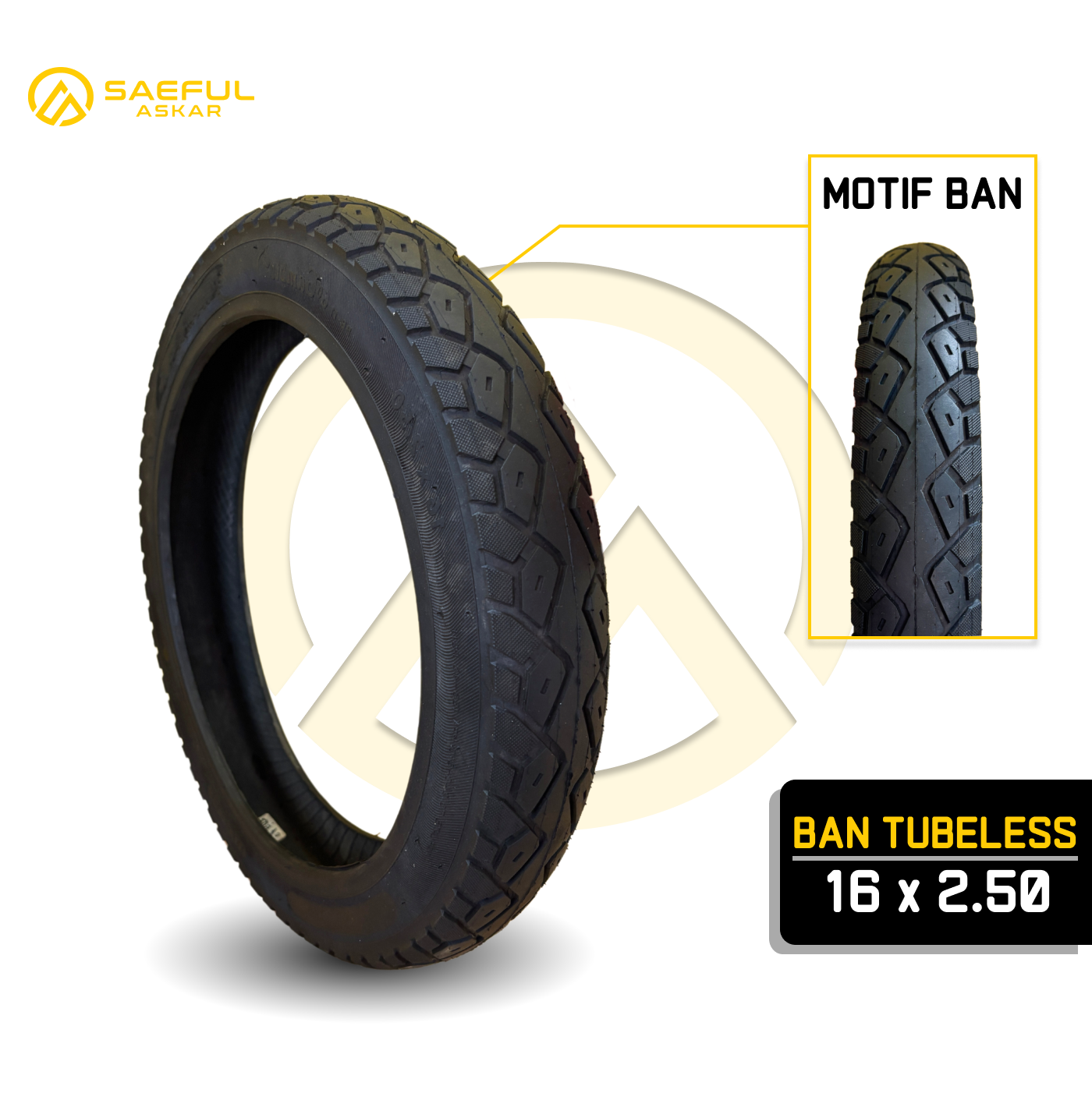 Ban Luar Tubeless Ring 16