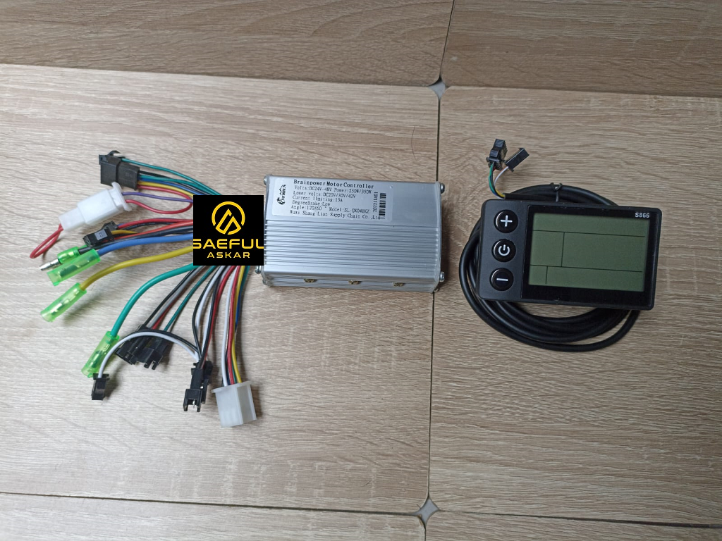SET Controller Brushless BLDC  24v 36v 48v 350watt + LCD Display Sepeda Listrik