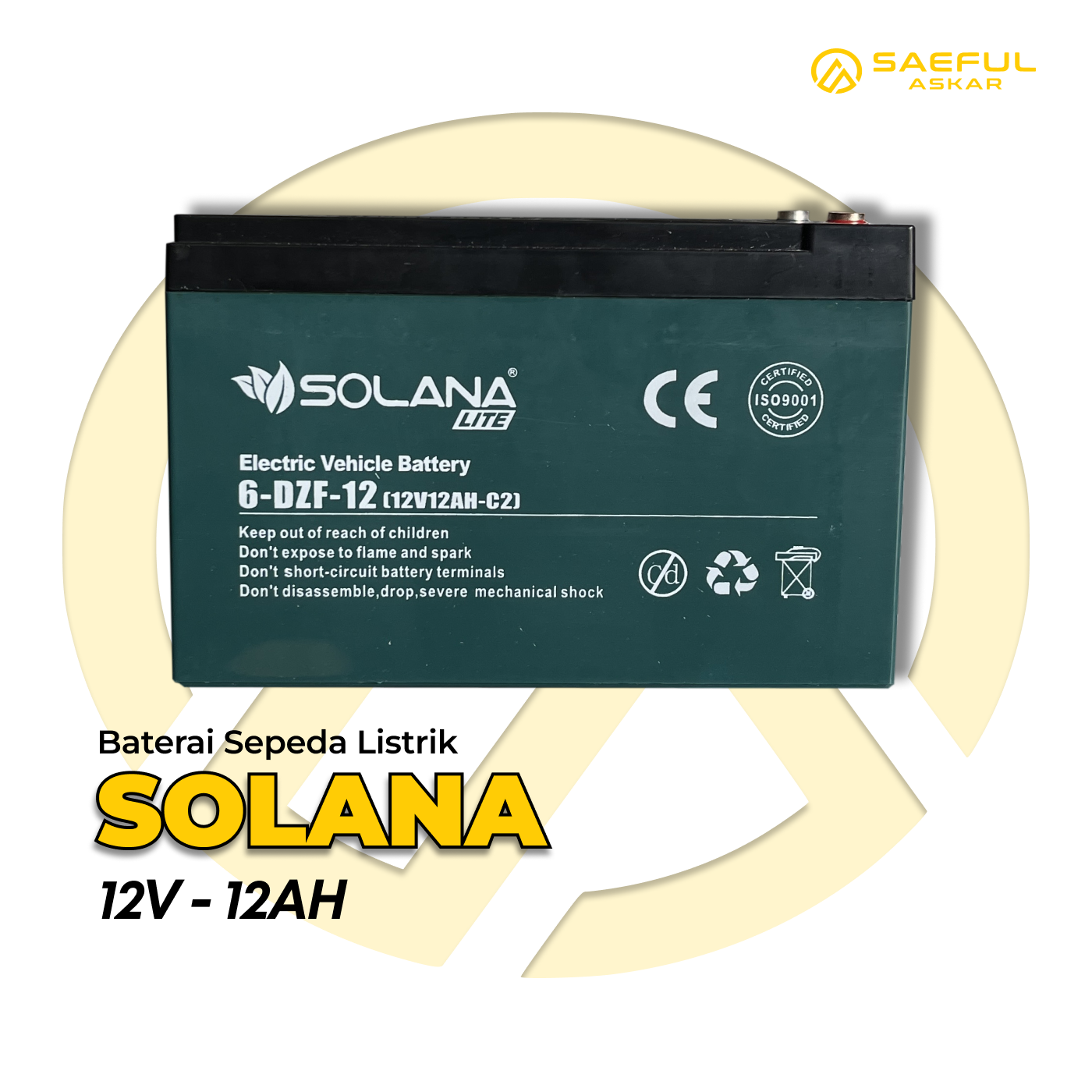 Aki Solana Lite 12V 12Ah