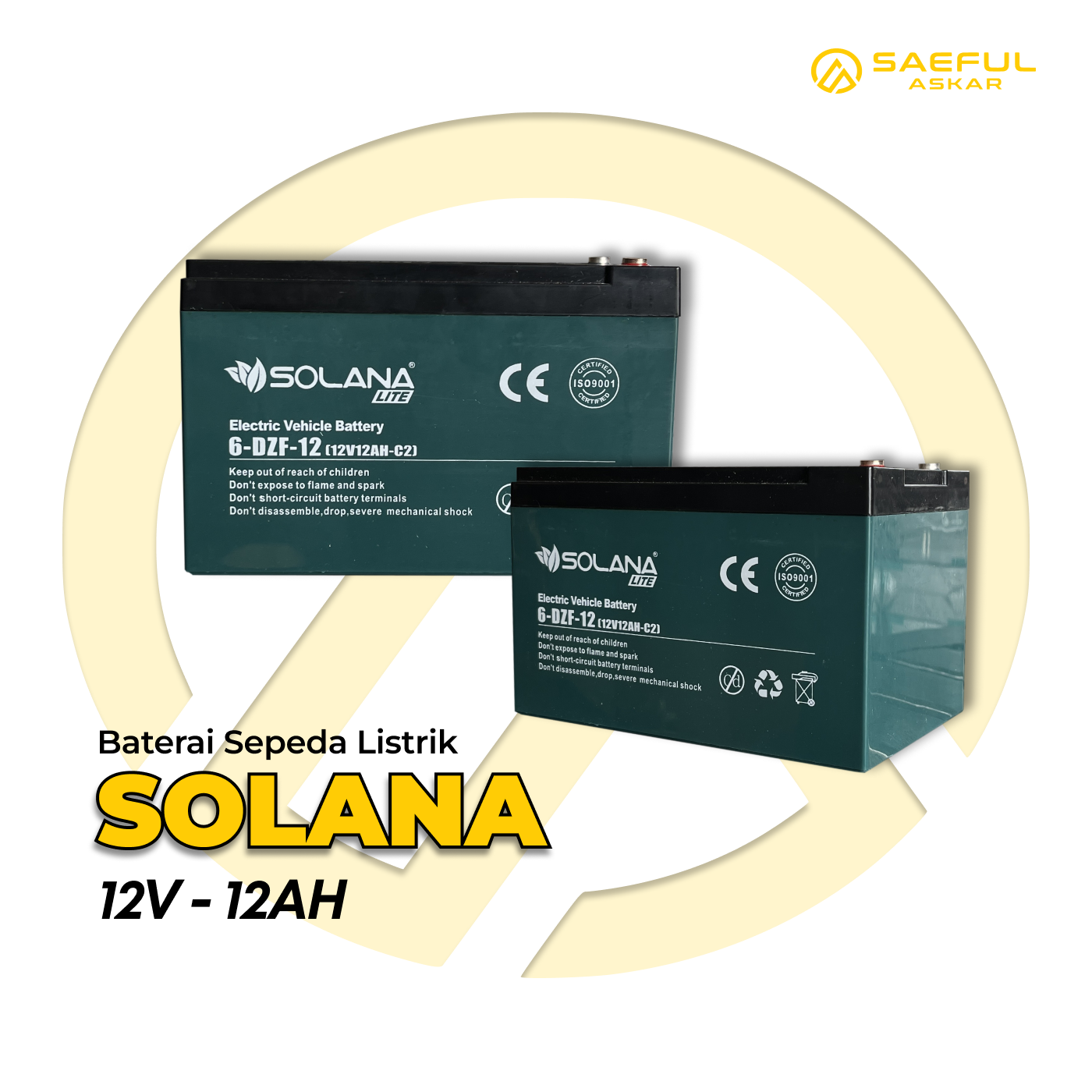 Aki Solana Lite 12V 12Ah