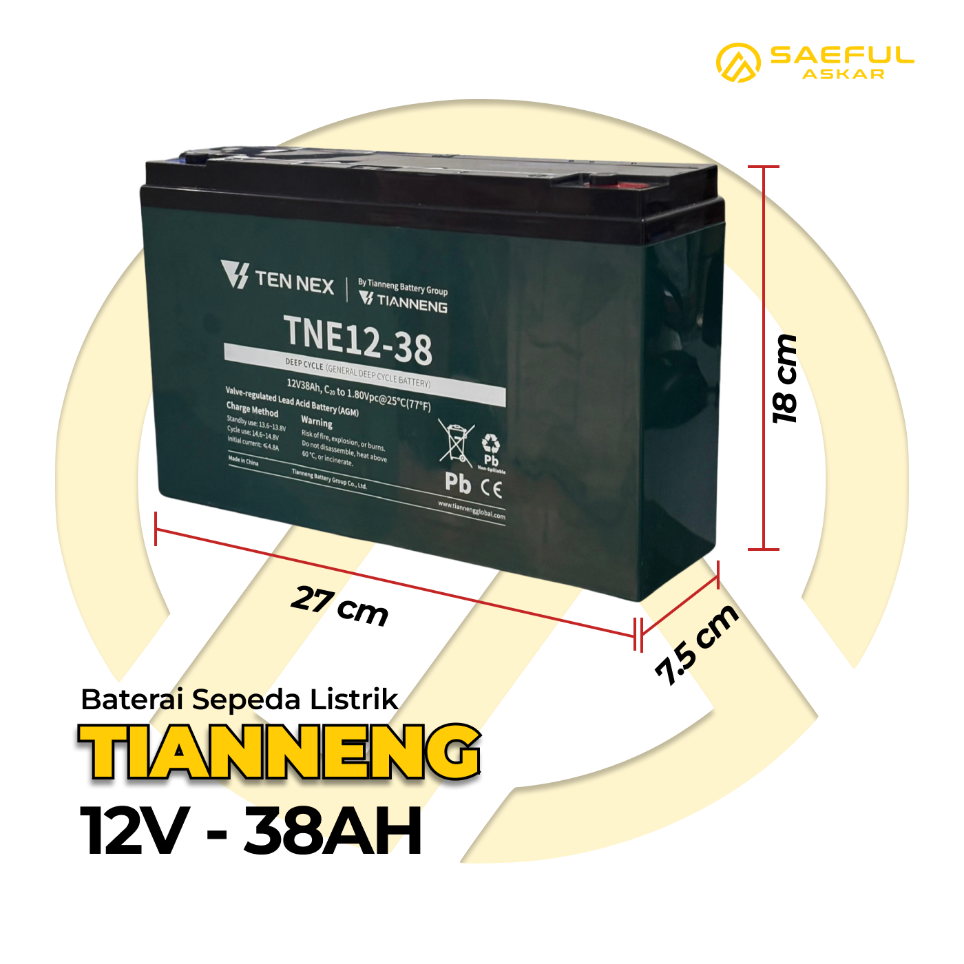 SLA Tianneng 12V