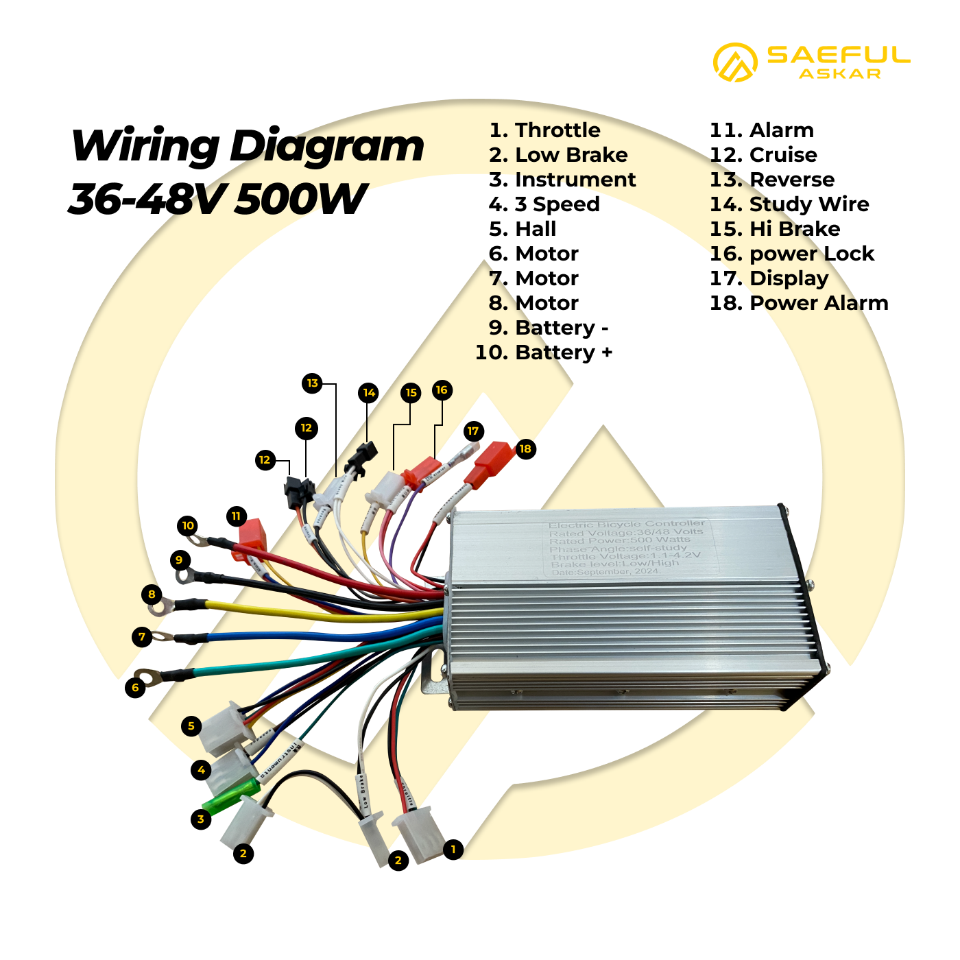 500W Controller BLDC