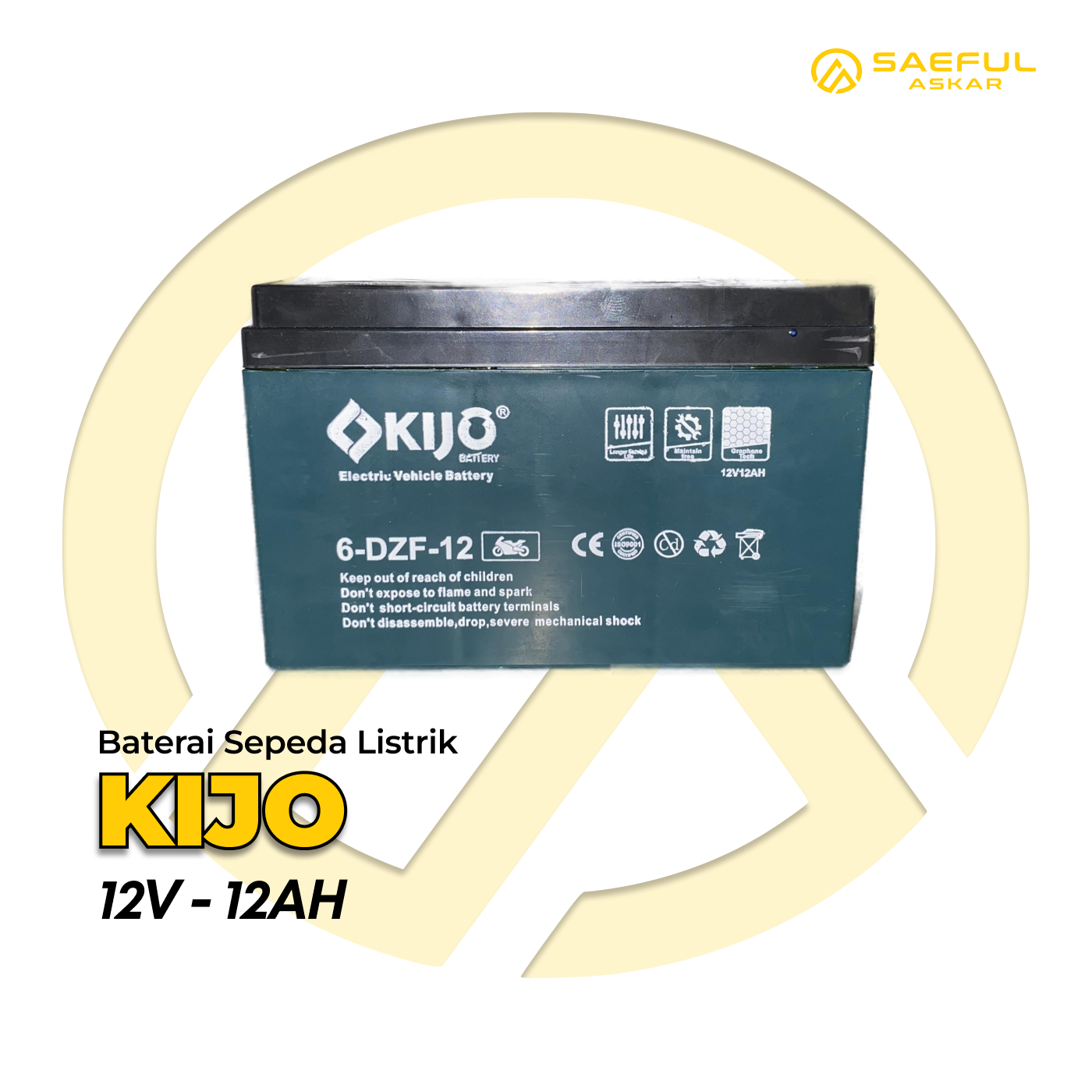 Kijo Baterai 12V-12Ah