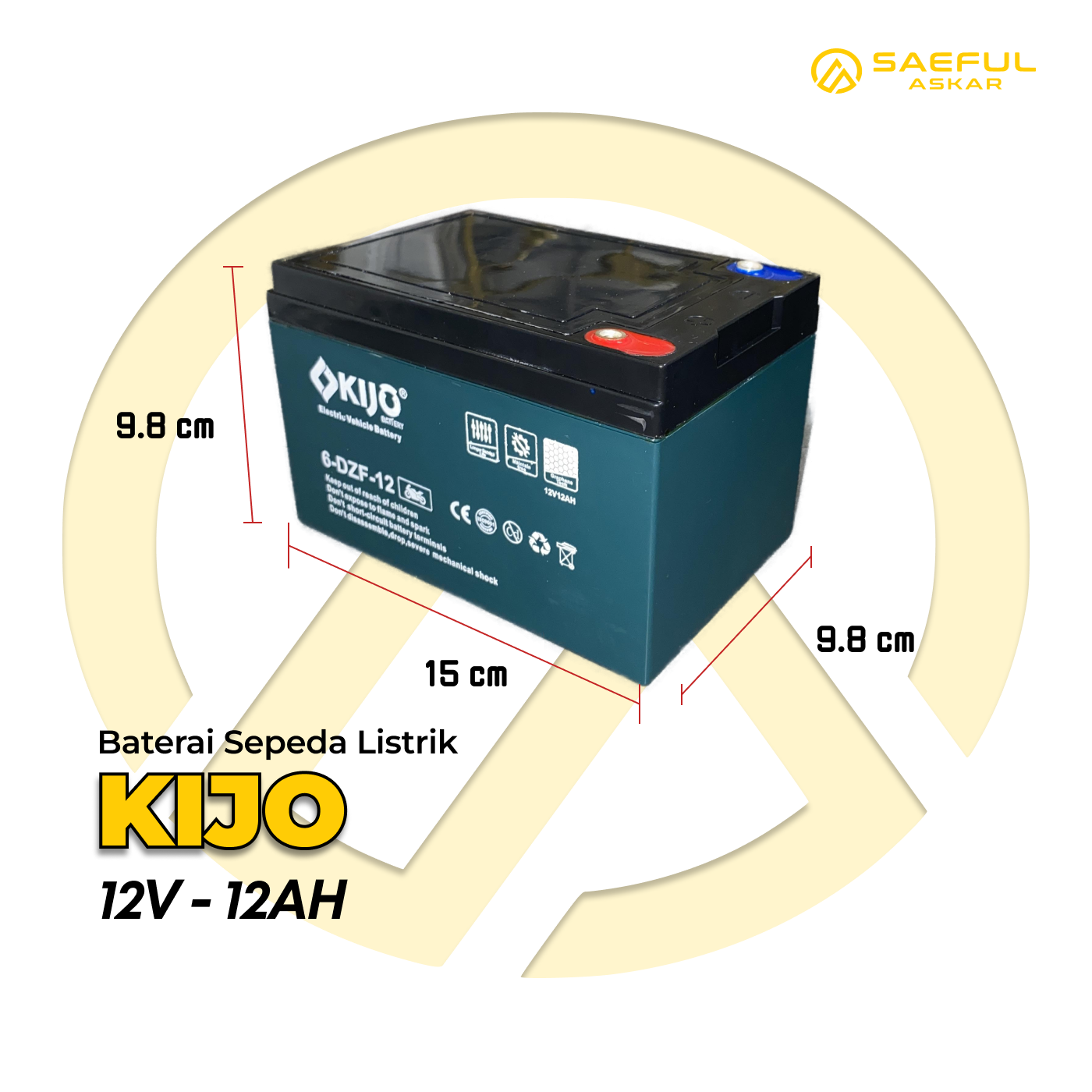 Kijo Baterai 12V-12Ah